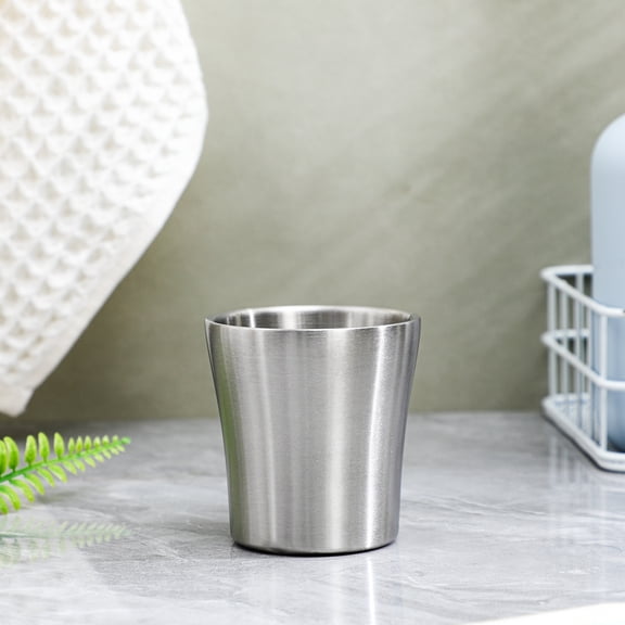 RENACLIPY Stainless Steel Bathroom Tumbler - Home Use Cup for Toothbrush, Makeup, and Versatile Bathroom Accessories
