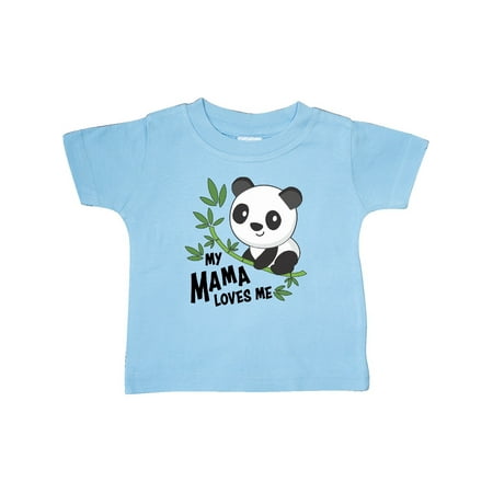 

Inktastic My Mama Loves Me- cute panda Gift Baby Boy or Baby Girl T-Shirt