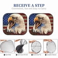 thumbnail image 5 of Kdxio Eagle With USA Flags Print 2-Piece Sun Shade Front Windshield - Foldable Car Front Window Sunshades for Most Sedans SUV Truck, 5 of 6