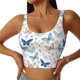 thumbnail image 1 of Fotbe Butterfly Sujetador Deportivo Largo sin Aros para Mujer con Almohadillas y Soporte Medio, Transpirable y Absorbente, Camiseta Tipo Chaleco o Tank Top-X-Large, 1 of 8