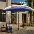 thumbnail image 4 of Beanss Outdoor Patio Umbrella, Table Umbrella with Push Button Tilt and Crank, 8 Ribs Market Umbrella, 4 of 9