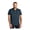 Night Navy, variant on Unisex Stretch Pique Polo | Short Sleeve Collared Shirt for Men & Women, Casual Performance Polo for Work - White L
