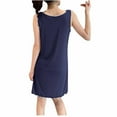thumbnail image 3 of Aofany Nightshirt for Women Sleeveless Sleepwear Nightgown V Neck Tunic Tank Dress Casual Lounge Loose Pajama Dress, 3 of 3