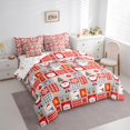 thumbnail image 3 of Castle Fairy Teens Santa Claus 7 Pieces Bedding Comforter Set,Merry Christmas Full Bedding Set Lightweight,Geometric Plaid Fitted Sheet Flat Sheet,Breathable Home Decor, 3 of 7