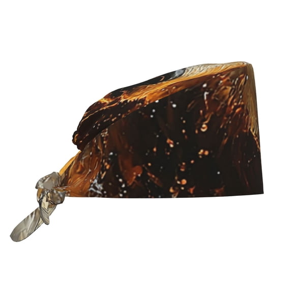 Working Caps Comfortable Breathable for Men Women Head Cover , Bear Fire Water