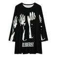 thumbnail image 4 of Creative Popular Gloves Rubberist Funny Custom Favorite Long Sleeved Dress women dress Women"s long dress, 4 of 5