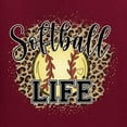 thumbnail image 2 of Softball Life Animal Print Girl Sports Men's Graphic T-Shirt, Maroon, X-Large, 2 of 4