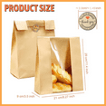 thumbnail image 3 of 50Pcs Homemade Bread Bag with Clear Window Suitable for Bakers for Packaging and Storage of Baked Goods, 3 of 6