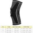 thumbnail image 3 of Knee Brace with Shockproof Silicone Padding, Knitted Nylon Non-Slip Leg Warmers for Running and Cycling, Black, 3 of 5