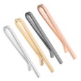 thumbnail image 3 of CIMAXIC Ensemble de 4 Barres de Clip de Mariage - Clip de Cravate pour Hommes - Accessoires de Cravate pour Mariage Réunion Réunion Usage Professionnel, 2.05"X0.35"X0.12 Pouces, 3 of 4