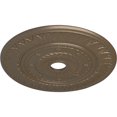 thumbnail image 3 of Ekena Millwork 26 3/4"OD x 3 5/8"ID x 1 1/8"P Leaf Ceiling Medallion (Fits Canopies up to 3 5/8"), Hand-Painted Warm Silver, 3 of 5
