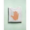 thumbnail image 3 of Astro Palmistry - Zodiac Hand Emoji Art Design Women's Sweatshirt, 3 of 4