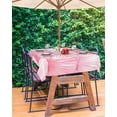 thumbnail image 3 of Hokiten Outdoor Tablecloths with Umbrella Hole & Zipper, Pink Coastal Rectangle Tablecloth 60x120 Inch, Summer Nautical Shell Seaside Beach Waterproof Table Cloth, Patio/Pool/Picnic Table Covers, 3 of 7
