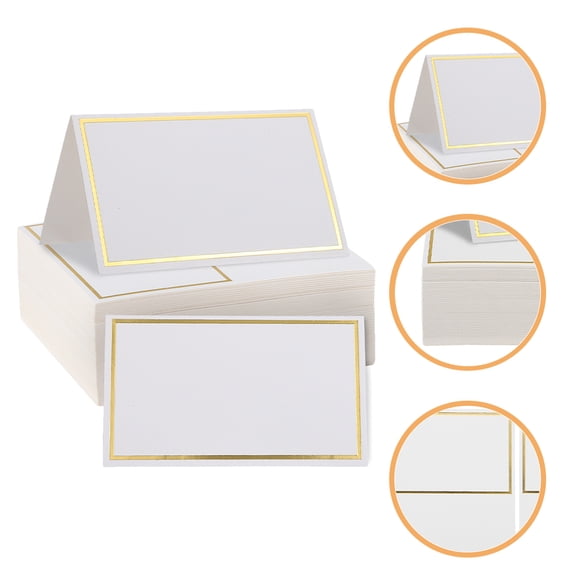 ROSENICE cate White Paper Place Cards, Wedding and Banquet Table Signs, 120Pcs