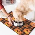 thumbnail image 2 of Evil Pumpkin Ghost Pet Food Mat Happy Halloween Absobing Durable 17x30 Inch Dog Bowl Mat Cat Feeding Mat EcoFriendly Durable Pet Placemat, 2 of 7