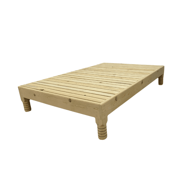 Base Para Cama Matrimonial BRISSELIAN Madera de Pino Acabado Natural