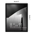 thumbnail image 2 of Americanflat 8.5x11 Picture Frame, Plastic and shatter-resistant glass, portrait and landscape display, Black, 2 of 5