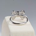 thumbnail image 4 of HeartsAndYou Bow Knot Ribbon Engagement Ring for Women 2.2ct Baguette Cut Moissanite 18k White Gold over Silver, 4 of 7