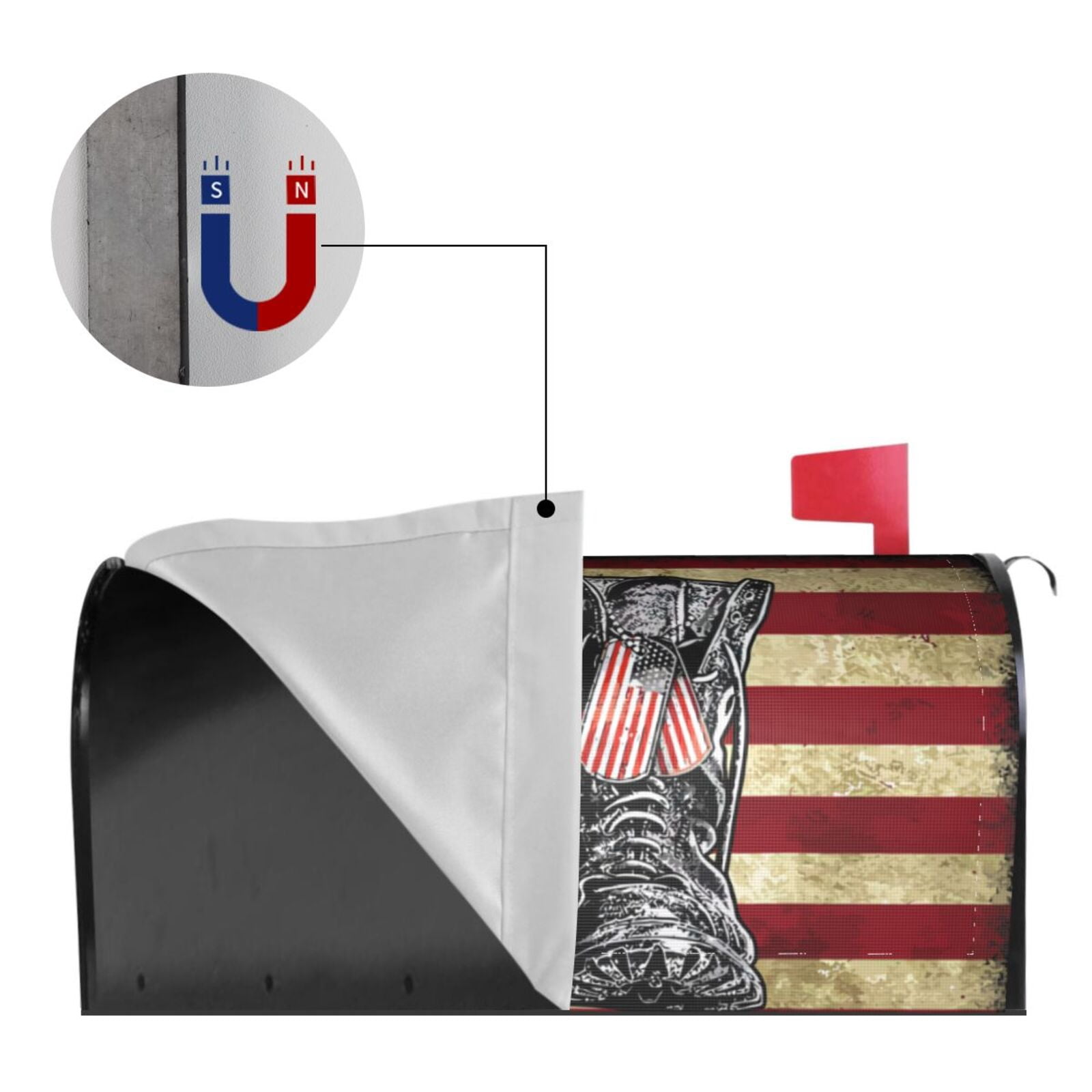 Kdxio Magnetic Mailbox Cover 25.5x21 in Mailbox Cover Outdoor Decoration Holiday Mailbox Covers for Home Garden Yard-25.5x21 in