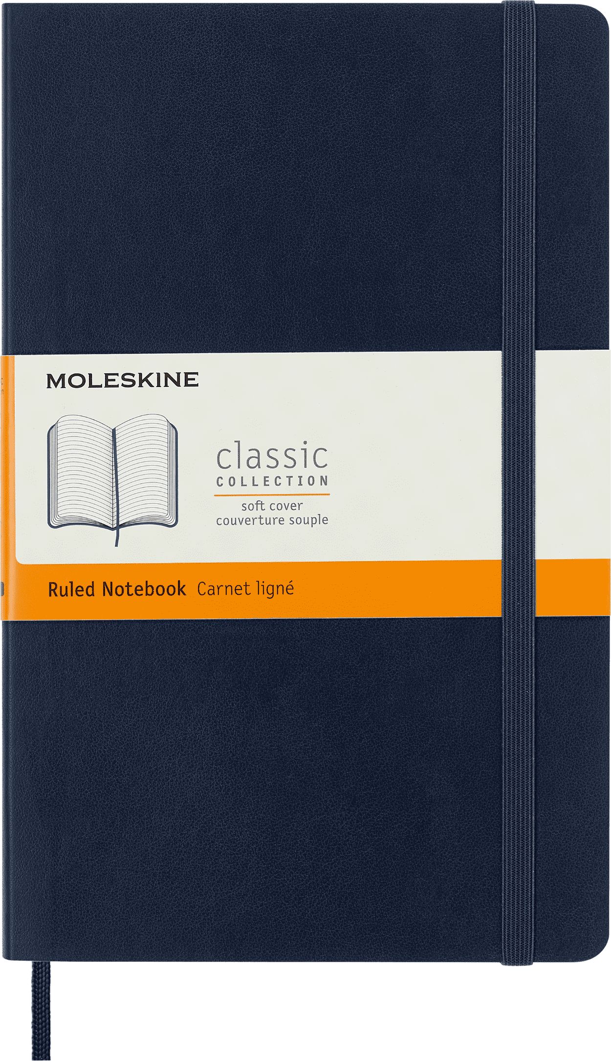(2 pack) Moleskine Classic Notebook, Soft Cover, Large (5" x 8.25"), Ruled, Sapphire Blue