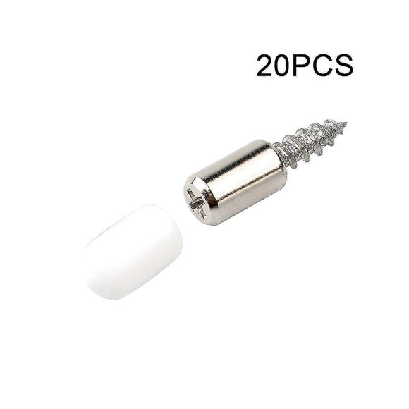 20/50pcs Shelf Pins Sturdy Metal Shelf Bracket Pegs With Self-tapping Screw