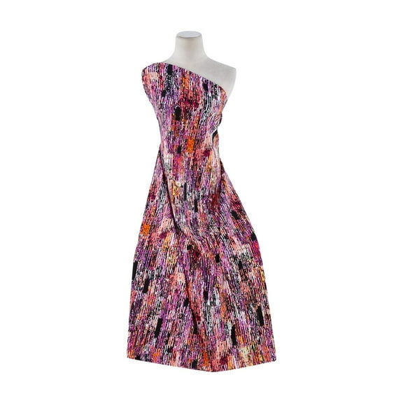 Zelouf Scuba Knit Print , Sewing, DIY, Crafts Fabric by the Yard, 835 Coral/fuchsia, 3 Yard