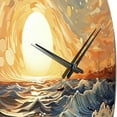 thumbnail image 3 of Designart "Sunkissed Sands Beach Photo IV" Nautical & Beach Oversized Wall Clock, 3 of 6