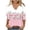 Pink, variant on Cilsoka Fashion Clothing for Women Summer, Womens 3/4 Length Sleeve Tops V Neck Casual Floral Print Summer Tops for Women Loose Fit Three Quarter Length Sleeve Blouse, Floral Print Tshirts