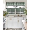 thumbnail image 4 of Farmhouse Green Plaid Swag Kitchen Curtains Sets for Windows 24 Inch Length, Vintage Country Cock Checkered Short Window Curtain Panels Swags Valances and Tiers 3 Piece Set for Cafe/Dining Room, 4 of 5