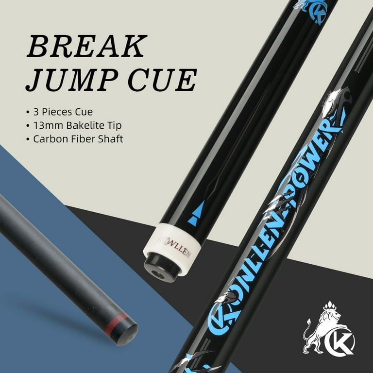 ビリヤード KONLLEN Heavy Hitter Jump Break Cue KONLLEN Heavy Hitter Jump Break Cue 3-Pieces Carbon Fiber Break