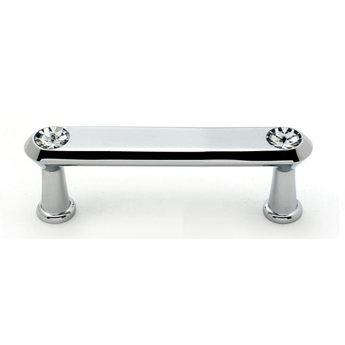 Alno C214-3-PA Swarovski Crystal 3" Cabinet Crystal Pull Polished Antique