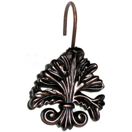 Fleur Dis Lis Resin Shower Curtain Hooks In Oil Rubbed Bronze