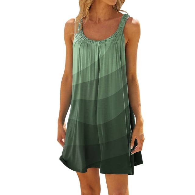 Kcodviy Robe de Plage pour Femme Bikini Robe d'Été pour Femmes Tenue de Plage Décontractée Couvre-Maillots Décontractée Vacances Robes d'Été Courtes Robes d'Été à Col Licou