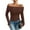 Coffee, variant on Women's Off Shoulder Tops Dressy Casual Slim Fit Long Sleeves Spring Fall Blouse Pink S