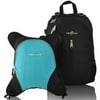 Obersee Rio Diaper Bag Backpack with Detachable Cooler, Black/Turquoise