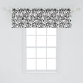 thumbnail image 2 of Ambesonne Floral Window Valance, Monochrome Leaves Garden, 54" X 18", Black White, 2 of 3
