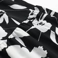 thumbnail image 3 of Floral Maxi Skirt for Women Summer Comfy Tiered Elastic High Waisted Skirts Vacation A-Line Flowy Swing Long Skirts Black XL, 3 of 5