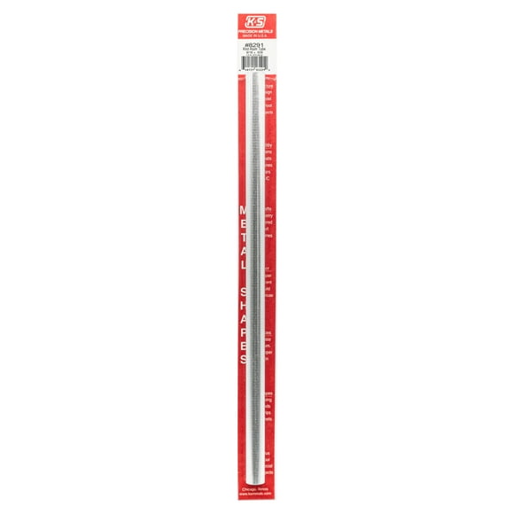 Tubo redondo de aluminio K&S Precision de 1,4 cm de diámetro exterior x 0,07 cm de pared x 30 cm