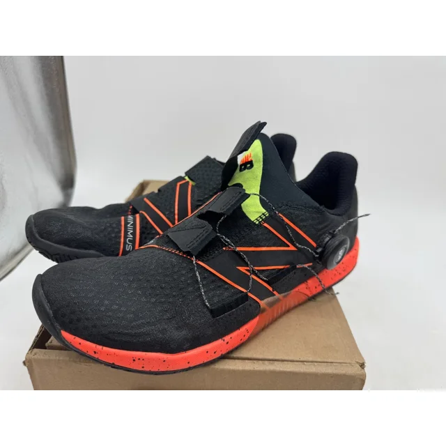 DAMAGED New Balance Minimus TR BOA Athletic Sneakers Men's Black Orange - 9