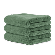 Chemical Guys 3-Pack MIC52803 Workhorse Professional Microfiber Towel, Olive Green 16"x16"