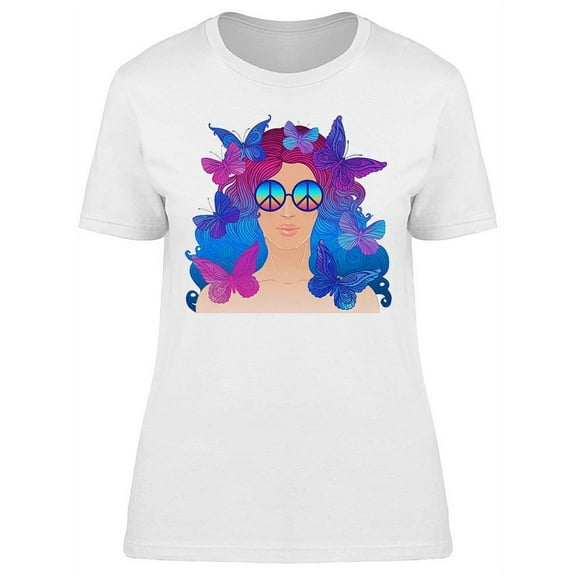 Hippie Fashion Girl  T-Shirt Women -Image by Shutterstock, Female 3X-Large