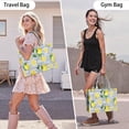 thumbnail image 6 of Large Capacity Tote Bag,Yellow Lemon Fruit Tiles Blue Pattern Handbag Fashion Luxury Tote Bag,15.7"x13"x 5.1" Inches,Laptop Compatible, 6 of 6