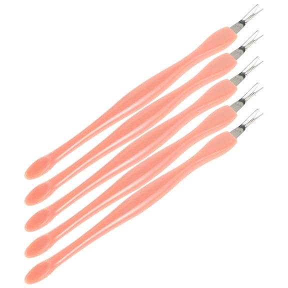 WASHWEPE Cuticle Scraping Tool Pink 5Pcs 4.3x0.2x0.2in