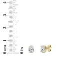 thumbnail image 4 of Fireborn Oval-Shaped Diamond, Sterling Silver Earrings for Women, 1 CTW, 0.89 g, 14K Yellow Gold, 4 of 4