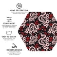 thumbnail image 3 of Honeii Snake And Rose print Leather Coaster Set of 4, ideal for safeguarding your furniture from drinks spills and effortless cleanup-Hexagon, 3 of 6