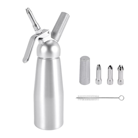 Quaqdae Professional Whipped Cream Dispenser Stainless Steel 500ML Capacity Canister Homemade Maker
