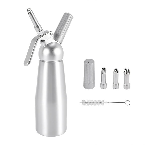 Quaqdae Professional Whipped Cream Dispenser Stainless Steel 500ML Capacity Canister Homemade Maker