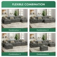 thumbnail image 3 of Furmax 4 Seats U-Shaped Cloud Couch Sectional Sofa with 2 Movable Ottomans for Living Room, Fabric Convertible Modular Couch, Gray, 3 of 7