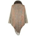 thumbnail image 3 of Hfyihgf Womens Knit Open Front Faux Fur Trim Layers Poncho Cape Cardigan Sweater Fringes Shawl Tops Khaki One Size, 3 of 3