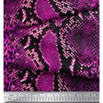 thumbnail image 1 of Soimoi Pink Cotton Voile Fabric Leopard & Snake Animal Skin Print Fabric by Yard 56 Inch Wide, 1 of 3